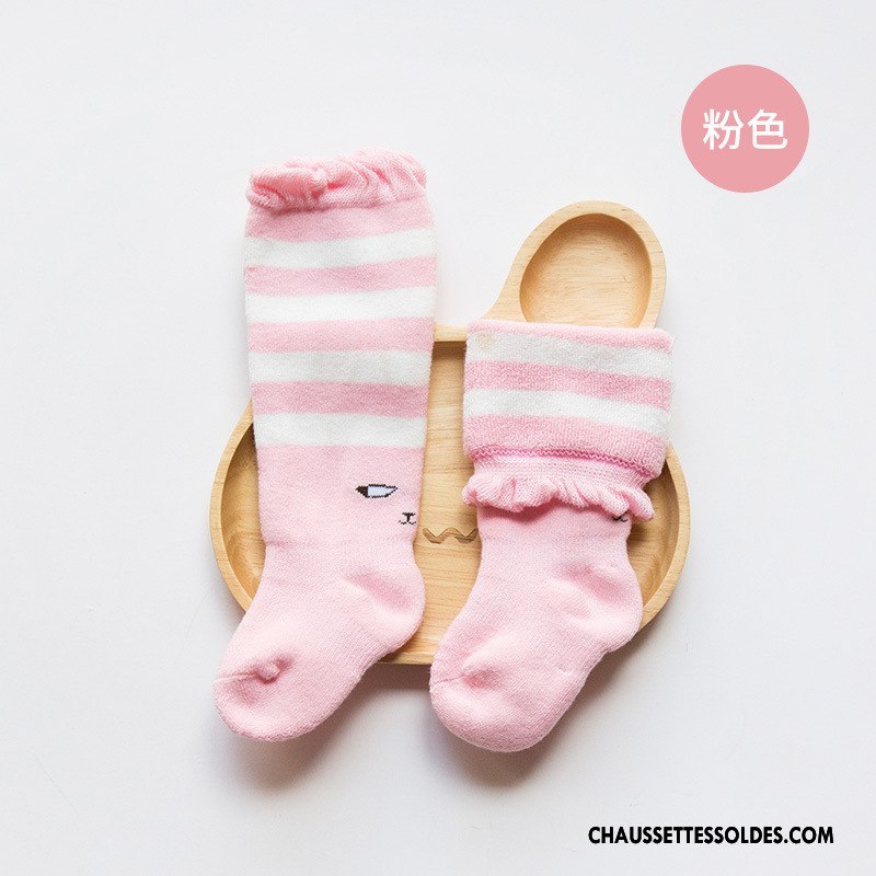 Chaussettes Mi Hautes Fille Renforcé Bouche Libre Coton Bio Le Nouveau Bébé Hiver Jaune