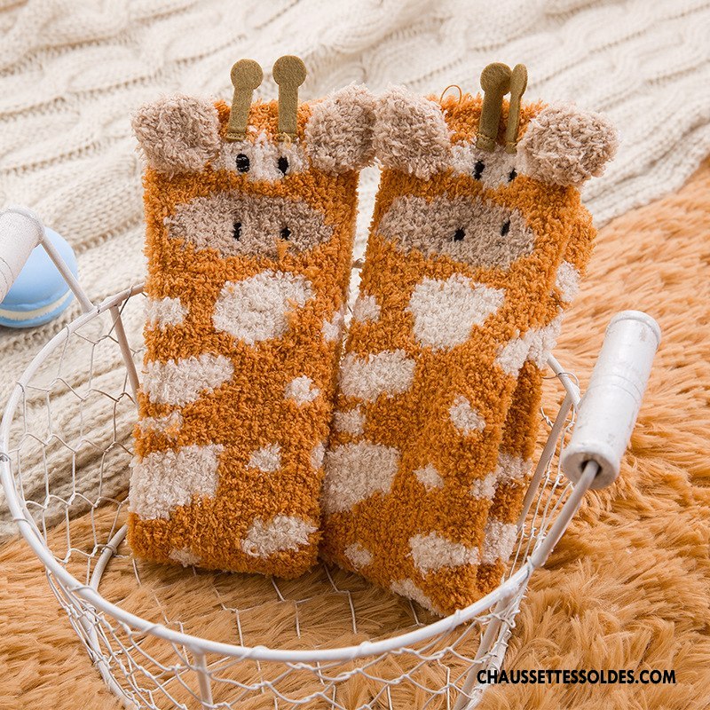 Chaussettes Mi Hautes Fille Renforcé Enfant Dimensionnel L'automne Bébé Hiver Blanc