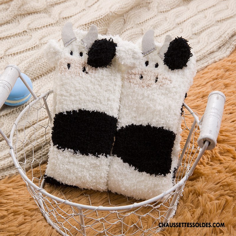 Chaussettes Mi Hautes Fille Renforcé Enfant Dimensionnel L'automne Bébé Hiver Blanc