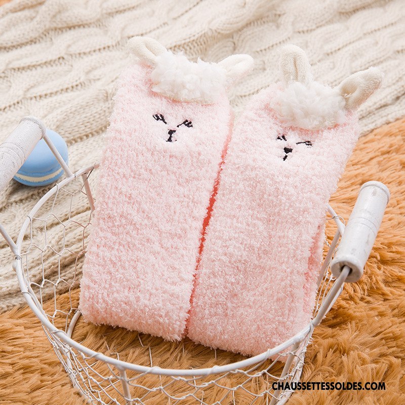 Chaussettes Mi Hautes Fille Renforcé Enfant Dimensionnel L'automne Bébé Hiver Blanc