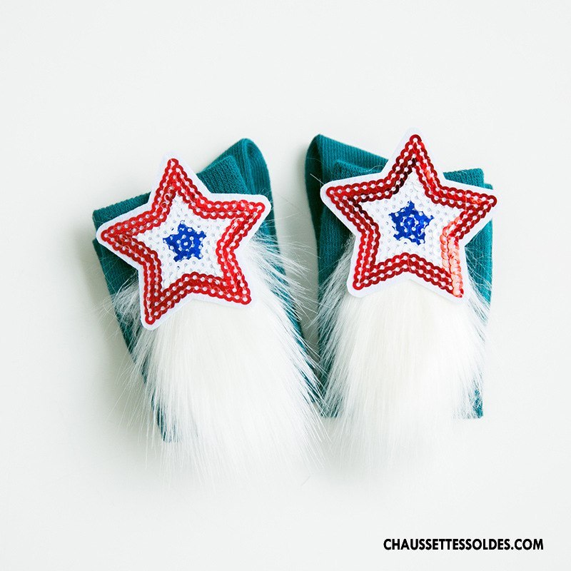 Chaussettes Mi Hautes Fille Tendance Enfant Chaussettes En Coton Le Nouveau Œil Milieu Bleu Marin