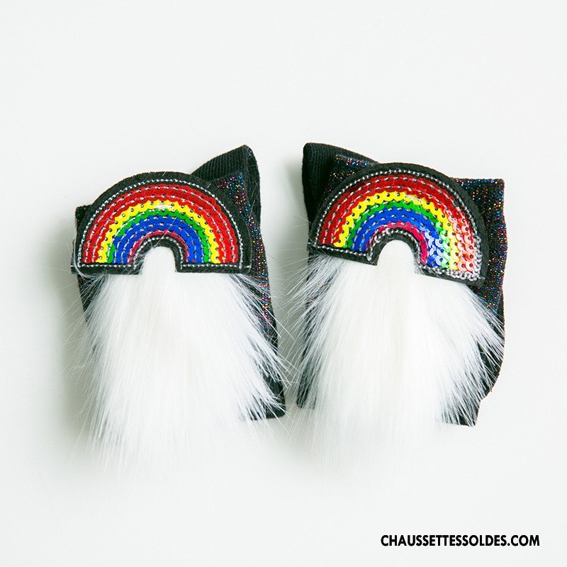 Chaussettes Mi Hautes Fille Tendance Enfant Chaussettes En Coton Le Nouveau Œil Milieu Bleu Marin