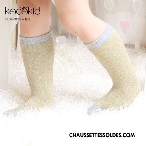 Chaussettes Mi Hautes Fille Terry Enfant L'automne Femme Homme Hiver Jaune