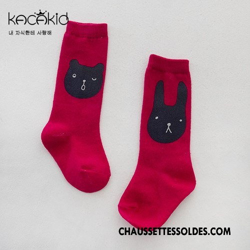 Chaussettes Mi Hautes Fille Tous Les Assortis Milieu Femme Homme L'automne Chaussettes En Coton Bordeaux