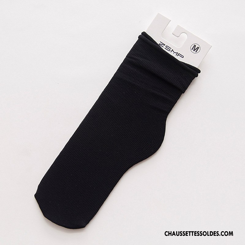 Chaussettes Mi Hautes Fille Très Mince Enfant Matelassé Chaussette De Noël Velours Femme Pure Bleu