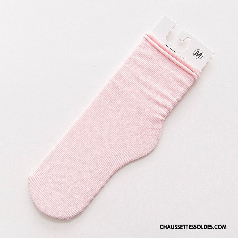 Chaussettes Mi Hautes Fille Très Mince Enfant Matelassé Chaussette De Noël Velours Femme Pure Bleu