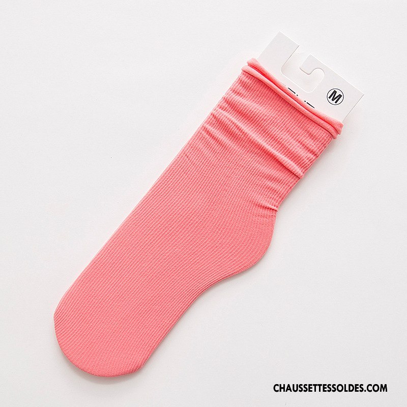 Chaussettes Mi Hautes Fille Très Mince Enfant Matelassé Chaussette De Noël Velours Femme Pure Bleu