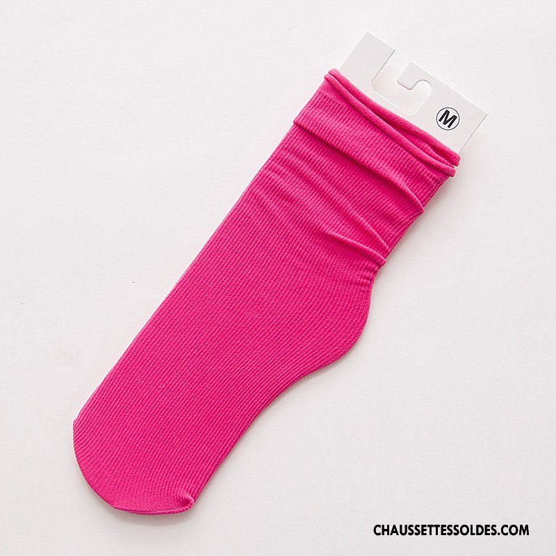 Chaussettes Mi Hautes Fille Très Mince Enfant Matelassé Chaussette De Noël Velours Femme Pure Bleu