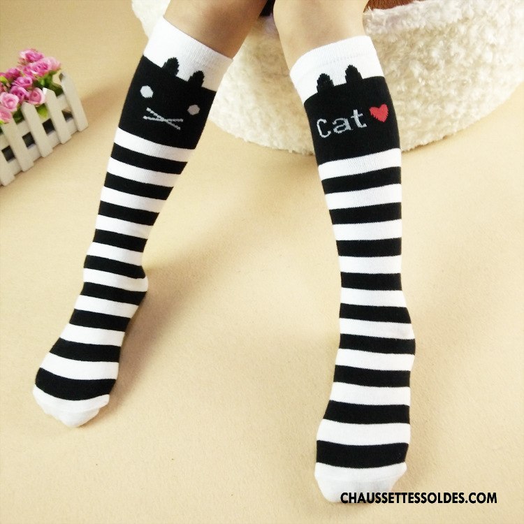 Chaussettes Mi Hautes Fille Élève Le Nouveau Enfant Milieu Petit Femme Bleu Rose