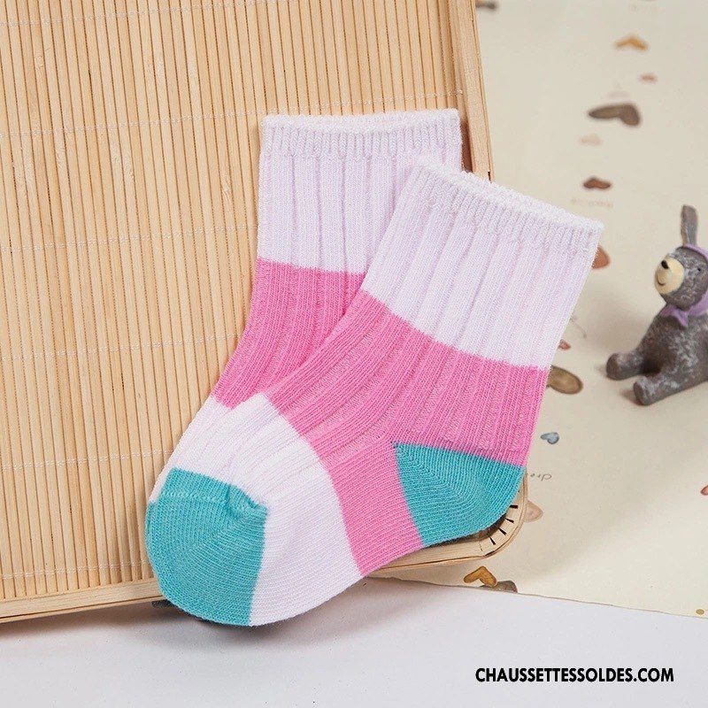 Chaussettes Mi Hautes Fille Élève Été Matelassé Milieu Enfant Cuisse Fishnet Bleu