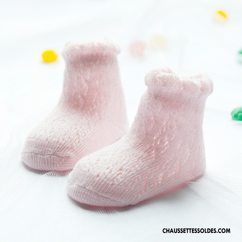 Chaussettes Mi Hautes Fille Été Légère Bébé Enfant Gros Matelassé Bleu