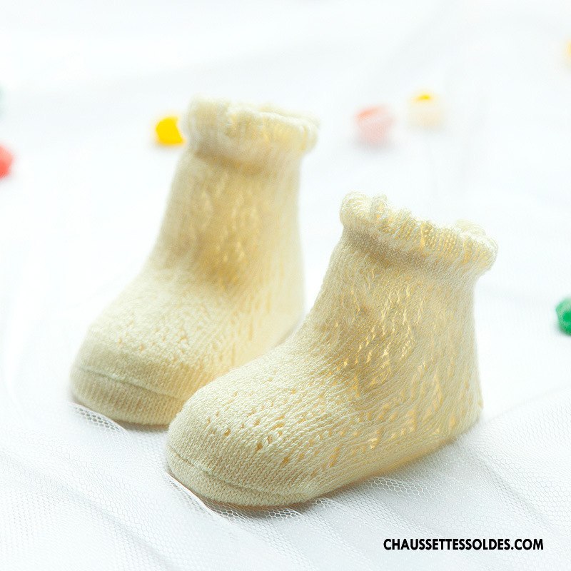 Chaussettes Mi Hautes Fille Été Légère Bébé Enfant Gros Matelassé Bleu