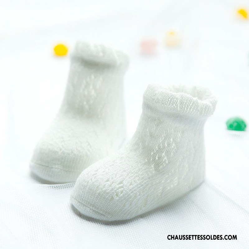 Chaussettes Mi Hautes Fille Été Légère Bébé Enfant Gros Matelassé Bleu