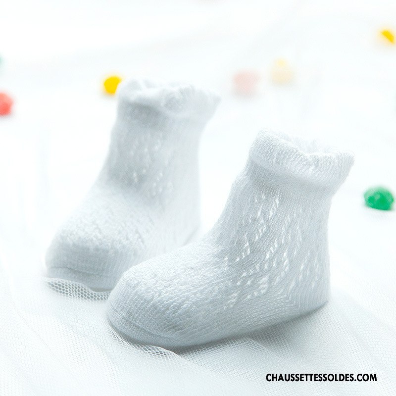 Chaussettes Mi Hautes Fille Été Légère Bébé Enfant Gros Matelassé Bleu