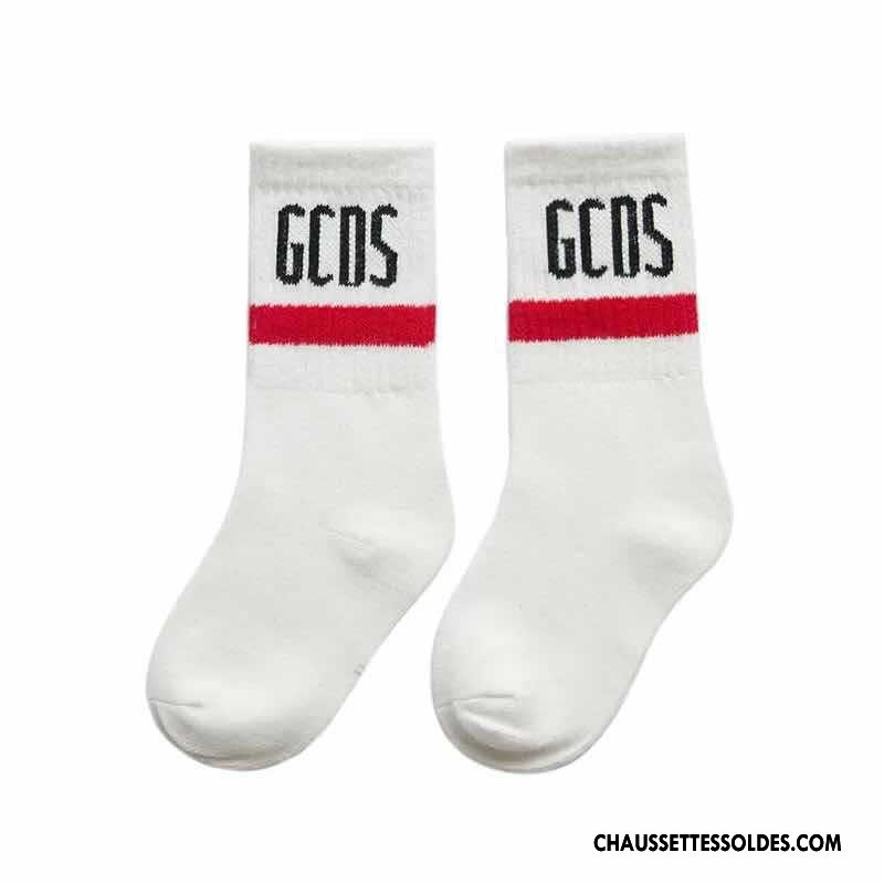 Chaussettes Mi Hautes Garçon 100% Coton Printemps Créatif Le Nouveau Lettre Europe Noir
