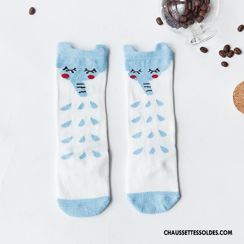 Chaussettes Mi Hautes Garçon Antidérapant Bébé Milieu Printemps 100% Coton Le Nouveau Jaune