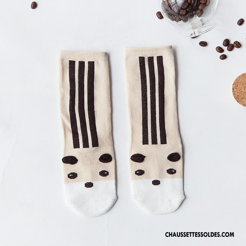 Chaussettes Mi Hautes Garçon Antidérapant Bébé Milieu Printemps 100% Coton Le Nouveau Jaune