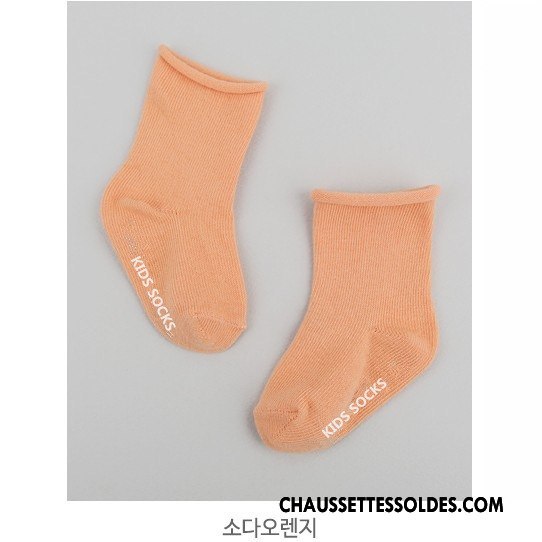 Chaussettes Mi Hautes Garçon Antidérapant Ourlet Le Nouveau Bouche Libre Bébé Enfant Pure Blanc