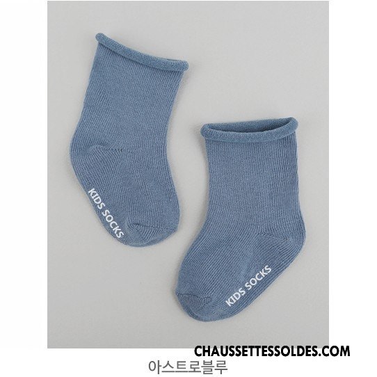 Chaussettes Mi Hautes Garçon Antidérapant Ourlet Le Nouveau Bouche Libre Bébé Enfant Pure Blanc