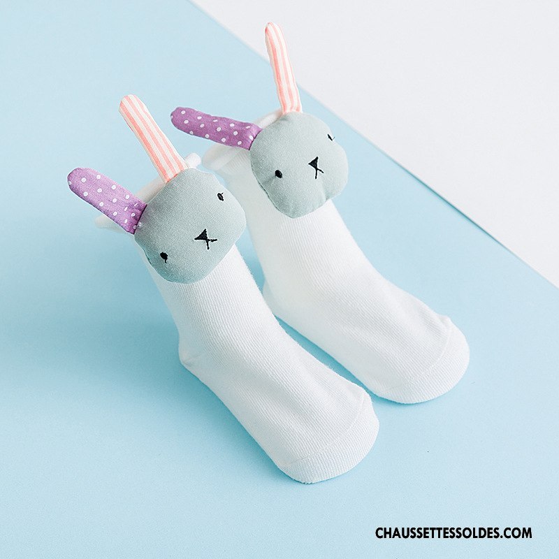 Chaussettes Mi Hautes Garçon Bébé Antidérapant Charmant Bouche Libre Printemps Petit Bleu Marin