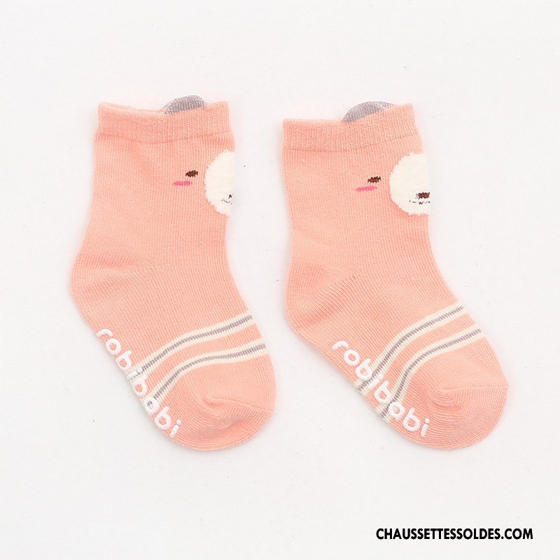 Chaussettes Mi Hautes Garçon Bébé Dessin Animé Le Nouveau Épissure Dimensionnel L'automne Jaune