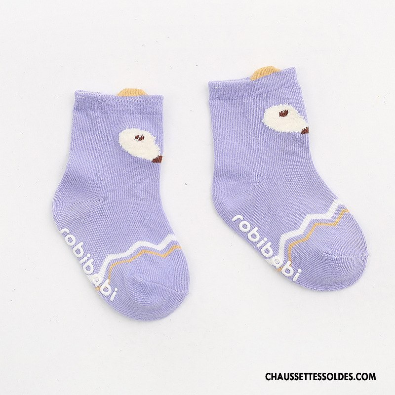 Chaussettes Mi Hautes Garçon Bébé Dessin Animé Le Nouveau Épissure Dimensionnel L'automne Jaune