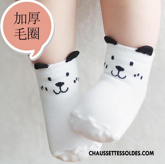 Chaussettes Mi Hautes Garçon Bébé Enfant 100% Coton Bouche Libre Hiver Renforcé Bleu