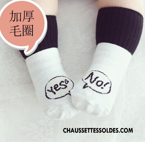 Chaussettes Mi Hautes Garçon Bébé Enfant 100% Coton Bouche Libre Hiver Renforcé Bleu