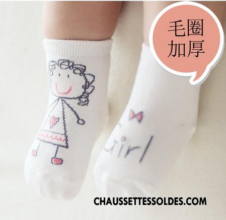 Chaussettes Mi Hautes Garçon Bébé Enfant 100% Coton Bouche Libre Hiver Renforcé Bleu