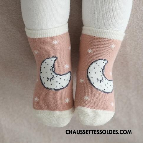 Chaussettes Mi Hautes Garçon Bébé Enfant 100% Coton Bouche Libre Hiver Renforcé Bleu