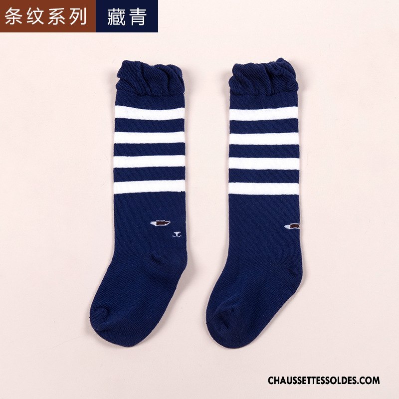 Chaussettes Mi Hautes Garçon Bébé L'automne Matelassé Le Nouveau Mince Hiver Bleu