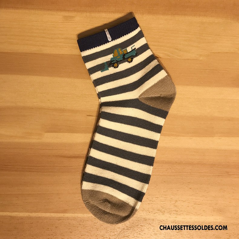 Chaussettes Mi Hautes Garçon Bébé Milieu Enfant Personnalité Coton Bio Dessin Animé Couleurs Mixtes Marron / Brun