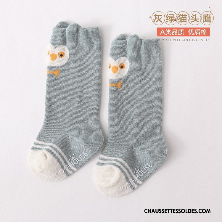 Chaussettes Mi Hautes Garçon Bébé Milieu Printemps Dessin Animé Enfant Dimensionnel Bleu