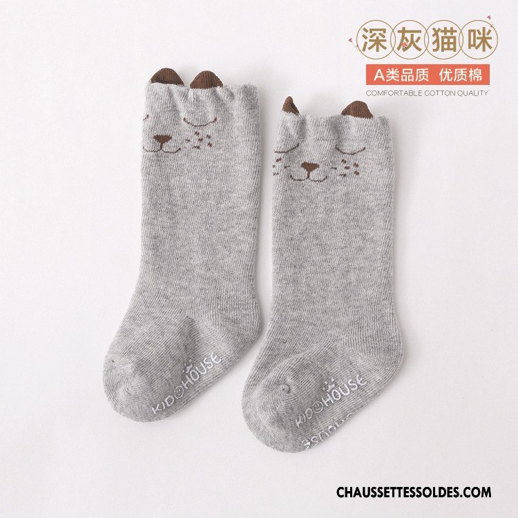 Chaussettes Mi Hautes Garçon Bébé Milieu Printemps Dessin Animé Enfant Dimensionnel Bleu