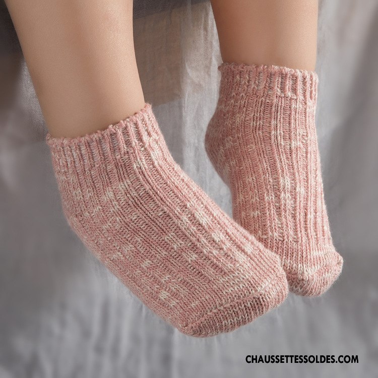Chaussettes Mi Hautes Garçon Bébé Yarn Chaussette Basse Coupée Petit Coton Bio L'automne Noir