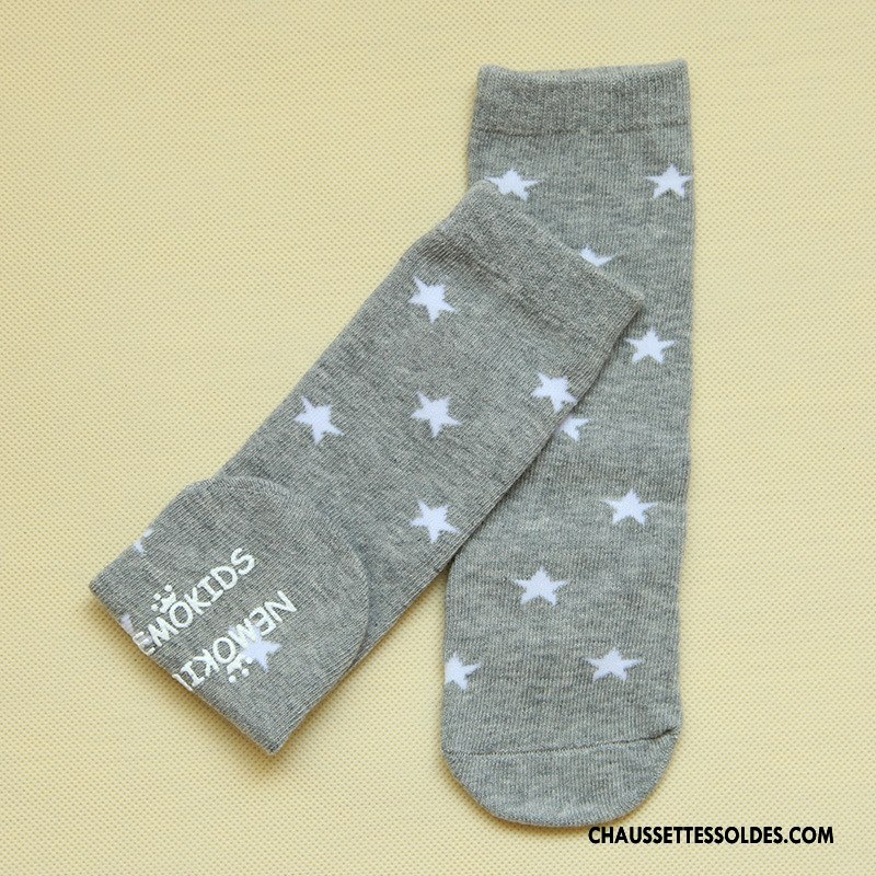Chaussettes Mi Hautes Garçon Charmant Antidérapant Bébé Milieu Dimensionnel Printemps Jaune