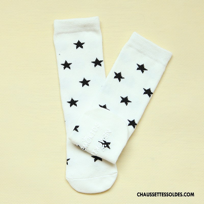 Chaussettes Mi Hautes Garçon Charmant Antidérapant Bébé Milieu Dimensionnel Printemps Jaune