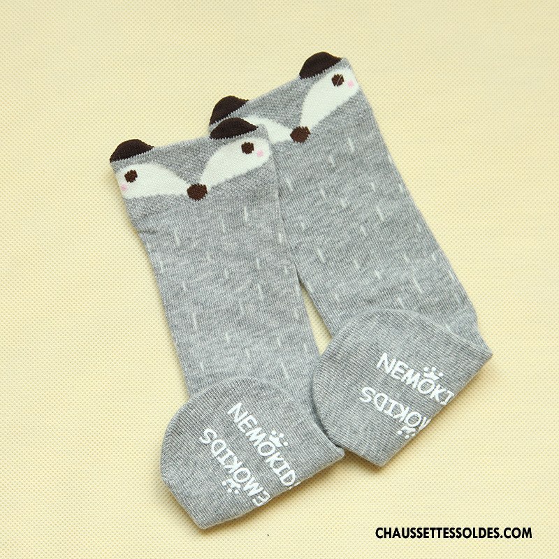 Chaussettes Mi Hautes Garçon Charmant Antidérapant Bébé Milieu Dimensionnel Printemps Jaune