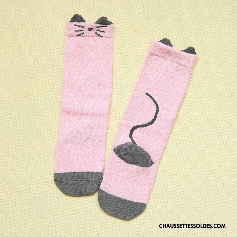 Chaussettes Mi Hautes Garçon Charmant Antidérapant Bébé Milieu Dimensionnel Printemps Jaune