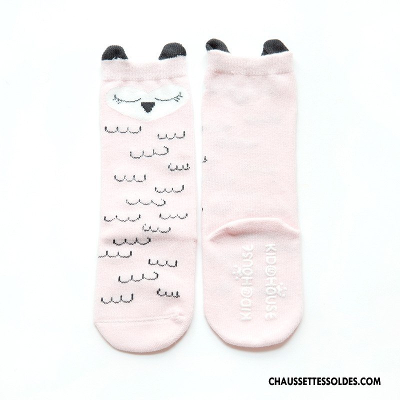 Chaussettes Mi Hautes Garçon Charmant Dessin Animé Bébé Enfant Printemps Milieu Jaune