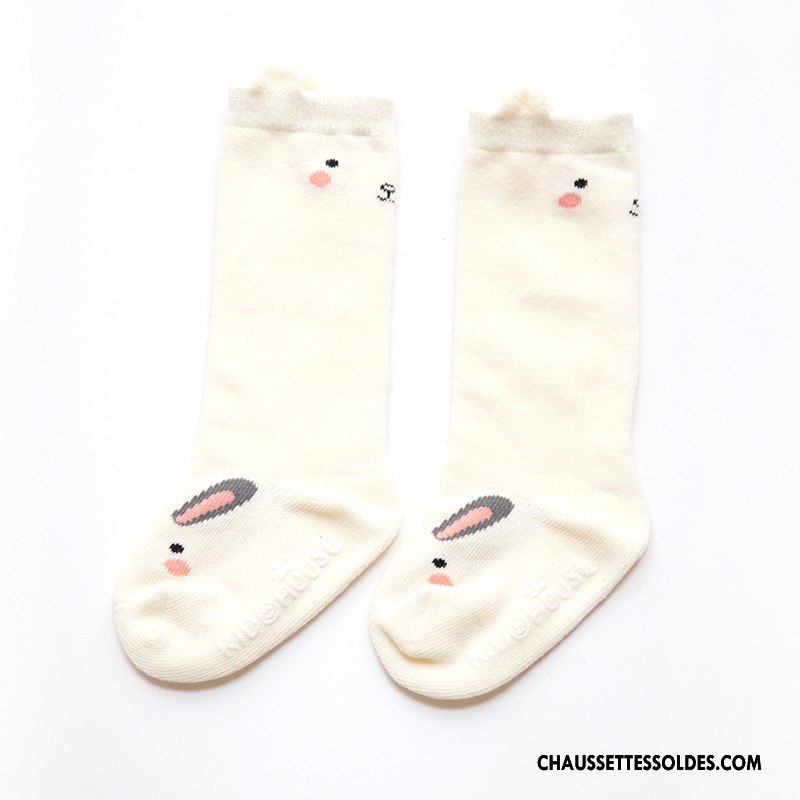 Chaussettes Mi Hautes Garçon Charmant Dessin Animé Bébé Enfant Printemps Milieu Jaune