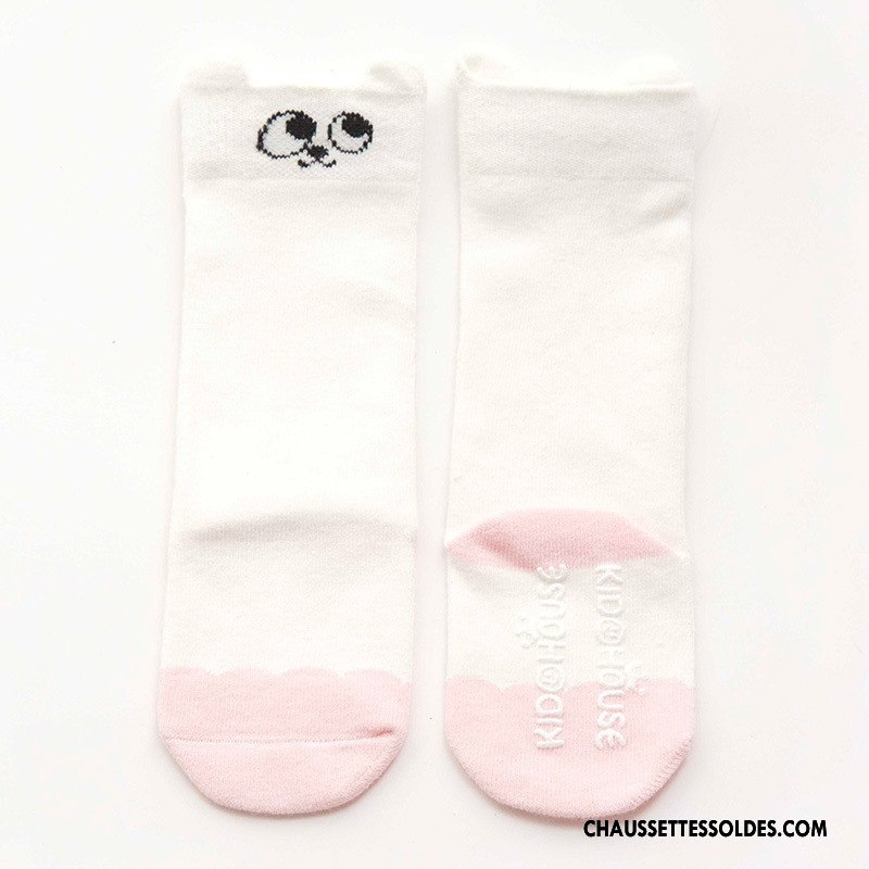 Chaussettes Mi Hautes Garçon Charmant Dessin Animé Bébé Enfant Printemps Milieu Jaune