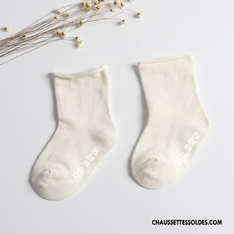 Chaussettes Mi Hautes Garçon Coton Bio Bébé Antidérapant Bouche Libre Été Enfant Bleu Clair Pure