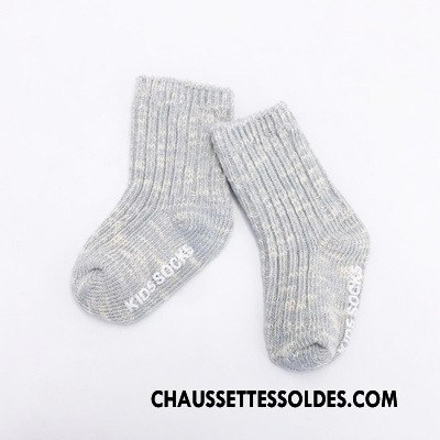 Chaussettes Mi Hautes Garçon De Laine Chaussette Courte Coton Bio Renforcé Enfant L'automne Gris