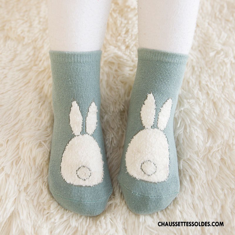 Chaussettes Mi Hautes Garçon Dessin Animé 100% Coton Hiver Milieu Enfant Bébé Bleu