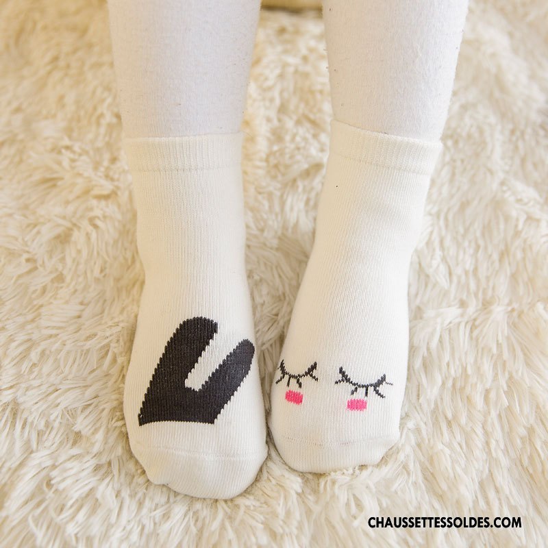 Chaussettes Mi Hautes Garçon Dessin Animé 100% Coton Hiver Milieu Enfant Bébé Bleu