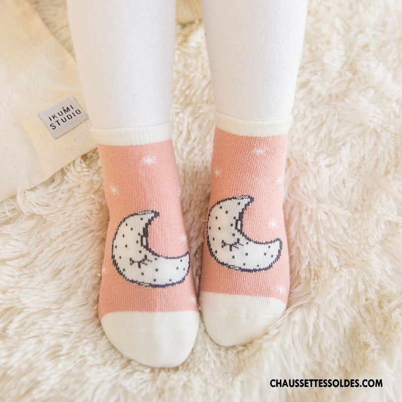 Chaussettes Mi Hautes Garçon Dessin Animé 100% Coton Hiver Milieu Enfant Bébé Bleu