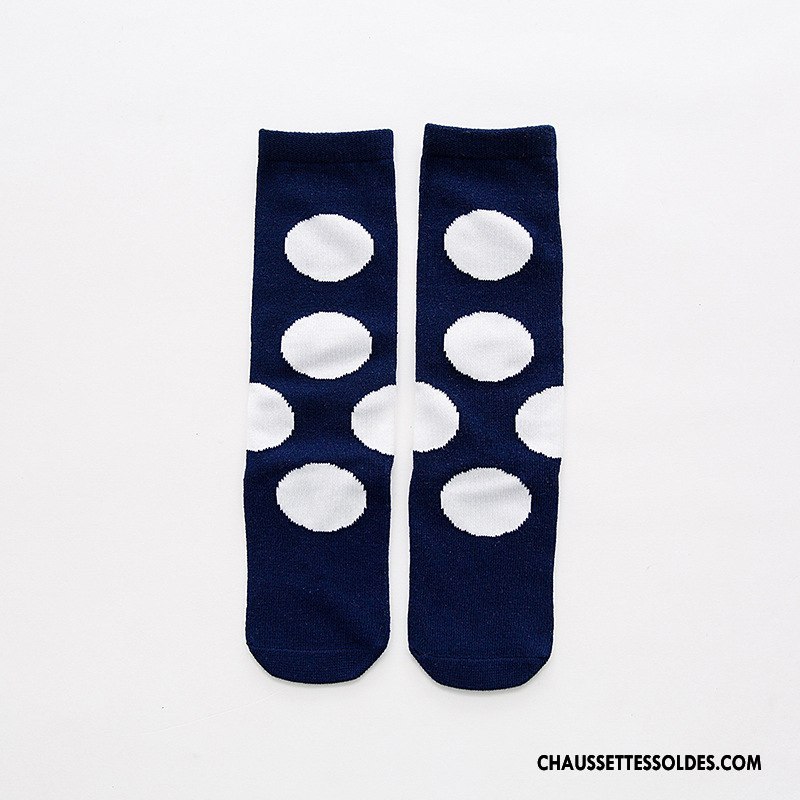 Chaussettes Mi Hautes Garçon Dessin Animé Enfant Le Nouveau Rayé Chaussettes En Coton Milieu Blanc