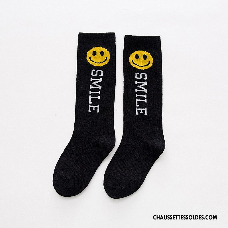 Chaussettes Mi Hautes Garçon Dessin Animé Enfant Le Nouveau Rayé Chaussettes En Coton Milieu Blanc