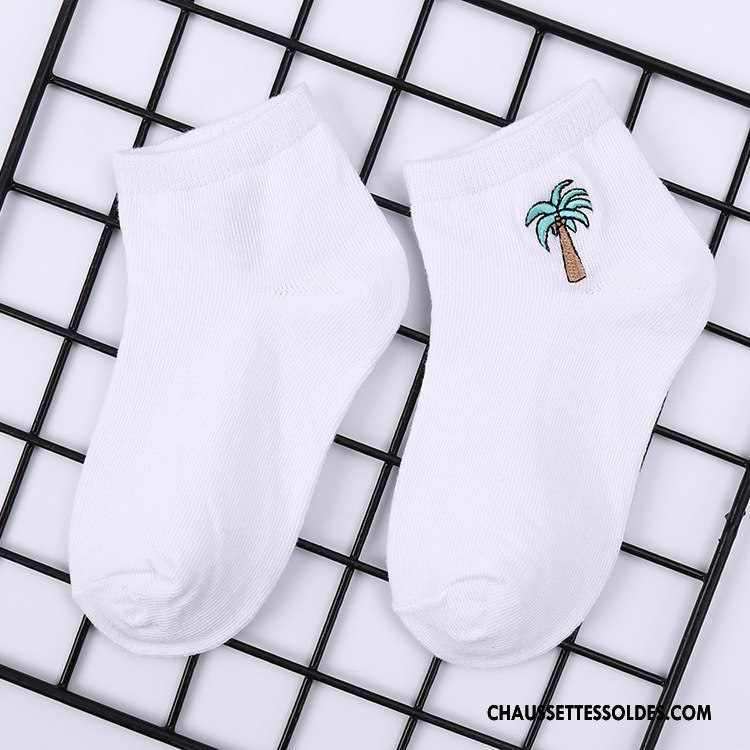 Chaussettes Mi Hautes Garçon Dessin Animé Milieu Chaussettes En Coton Nouvelles Arrivées Confortable Chaussette Courte Blanc